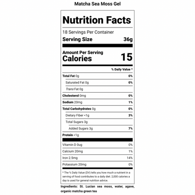 Matcha Sea Moss Gel